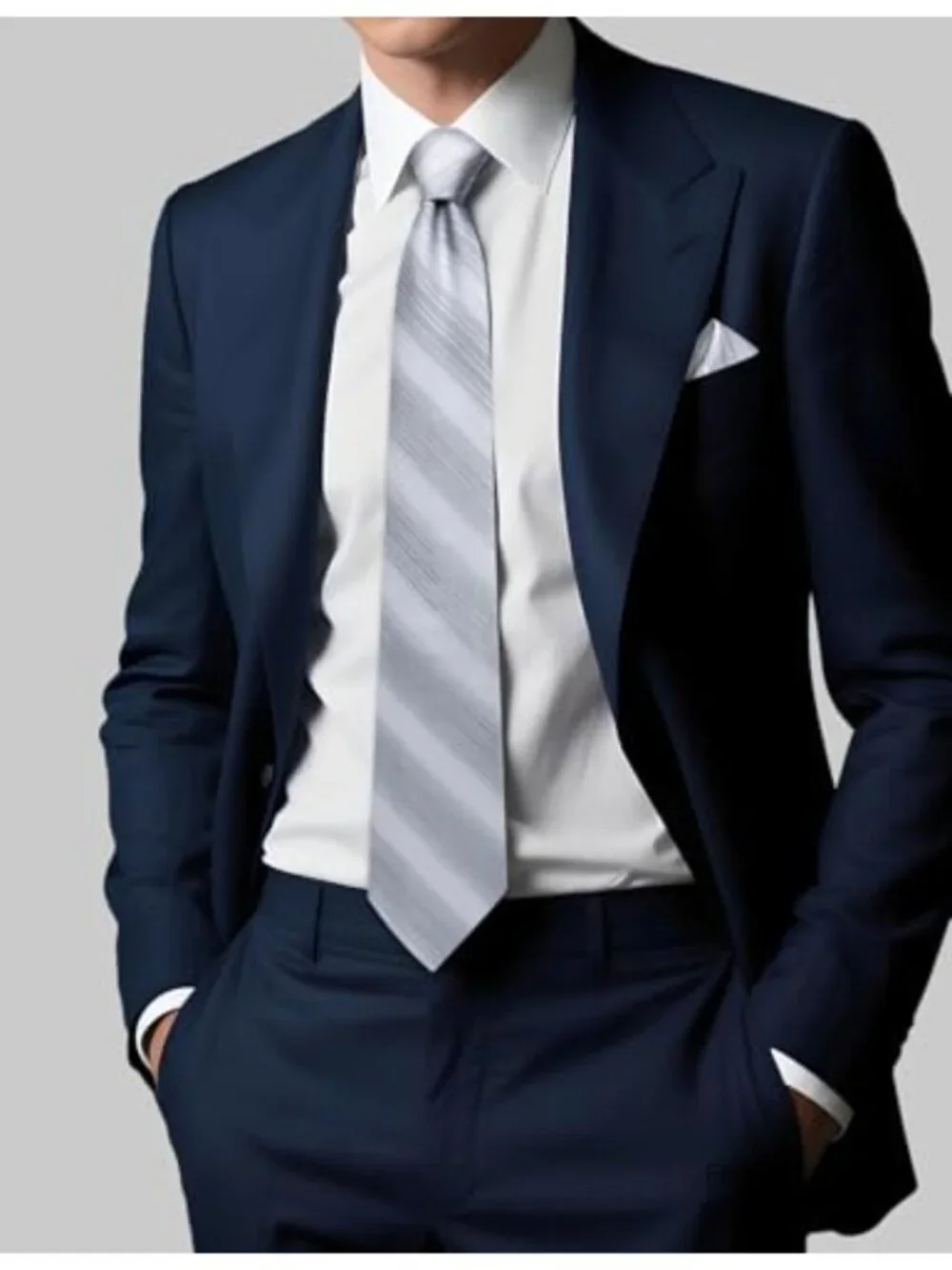 Men's Extra Long Silk Tie Set with Pocket Square Cufflinks and Tie Clip for Big
